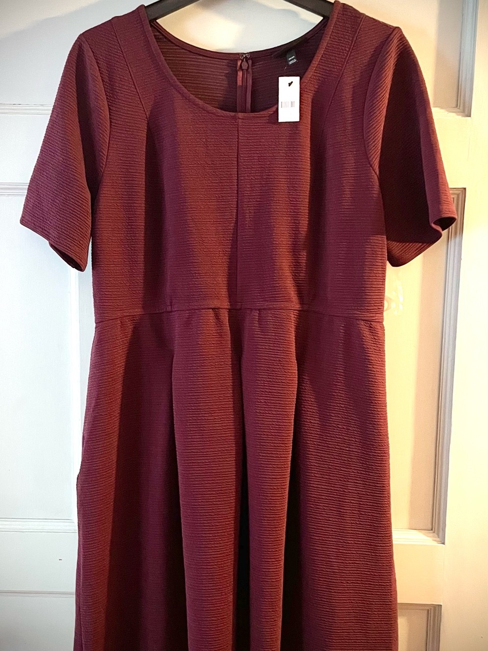 Burgundy Fit&Flare dress